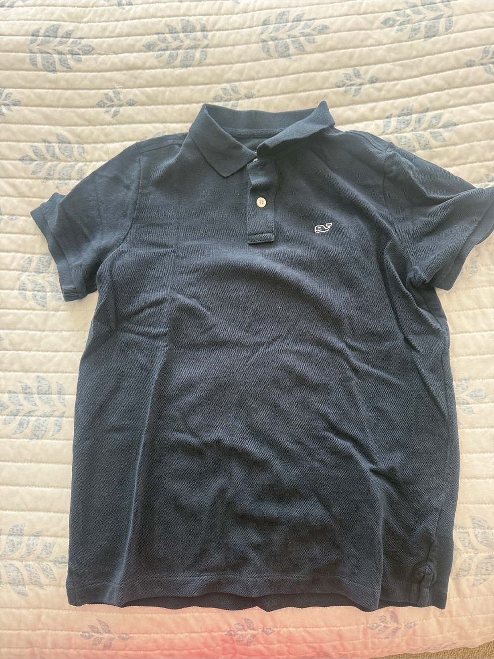 Vineyard Vines Navy Polo with Whale Patch